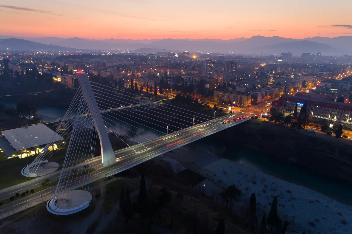 The Millennium Bridge and Podgorica's New City